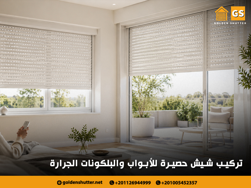 تركيب شيش حصيرة للأبواب والبلكونات الجرارة